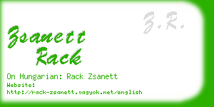 zsanett rack business card